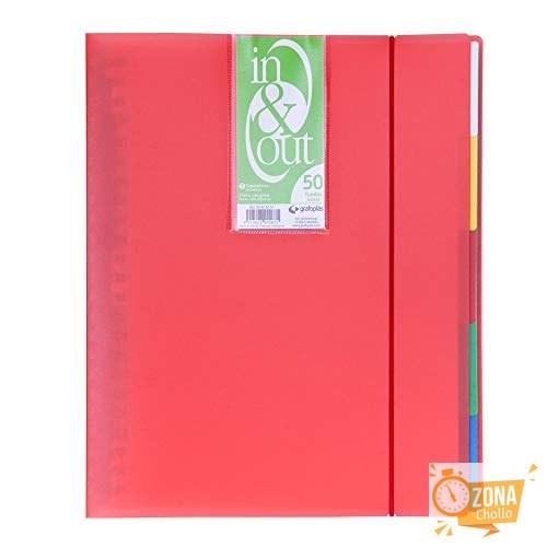 Grafoplas Carpeta Fundas Extraíbles, Tamaño A4, Color Rojo, 50… — 14,97 € -39%