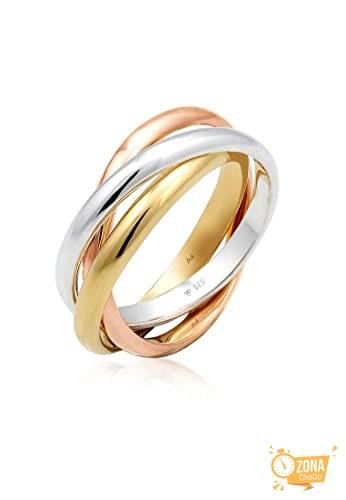 Elli Anillos de envoltura para damas Tricolor básico en plata… — 50,48 € -51%