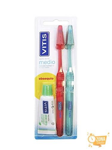 Vitis Dentaid Duplo Cepillo Dental Medio, Colores, Surtidos — 7,84 € -33%