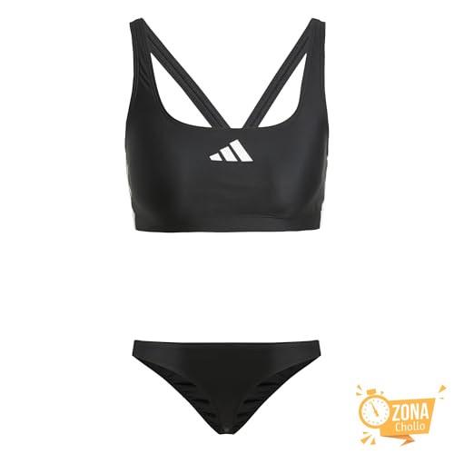 adidas Mujer 3 Stripes V Back Bikini Swimwear, Black/White, 32 — 18,40 € -59%