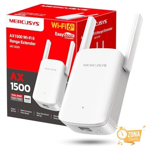 Mercusys ME1500X Wi Fi 6 Amplificador WiFi, Repetidor de Doble Banda… — 22,99 € -42%