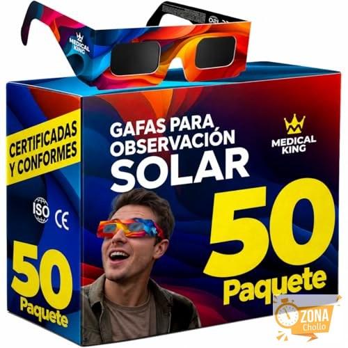 Medical king 50 Gafas Eclipse Solar Homologadas Aprobados según la… — 27,55 €