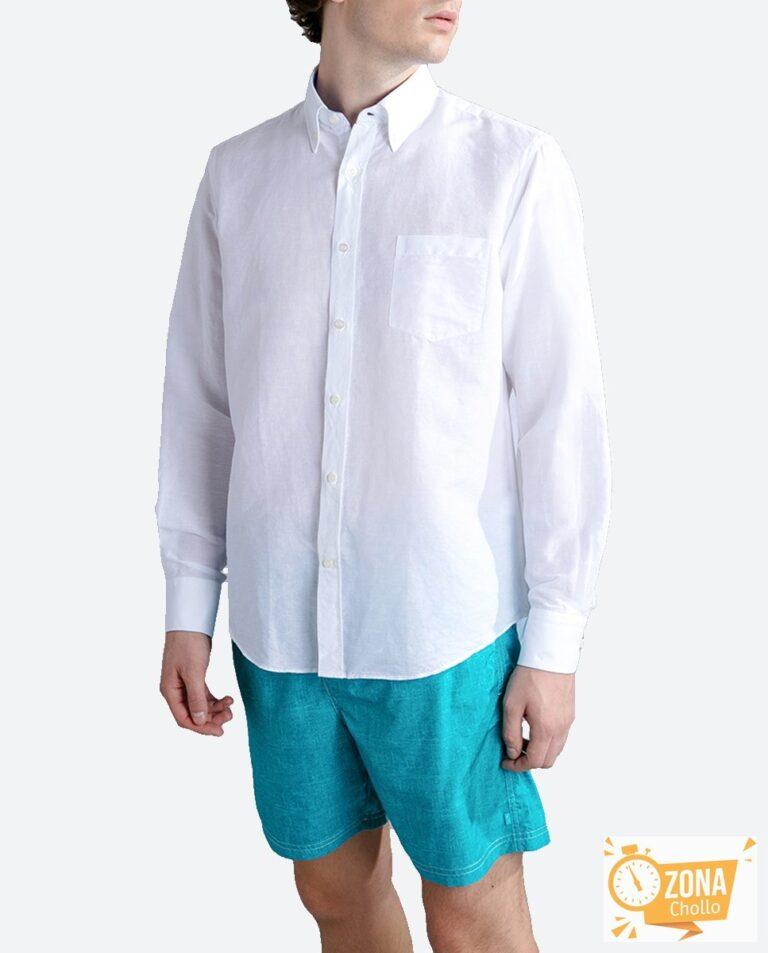 Camisa de hombre manga larga detalle puño y cuello — 44,00€ € -80%