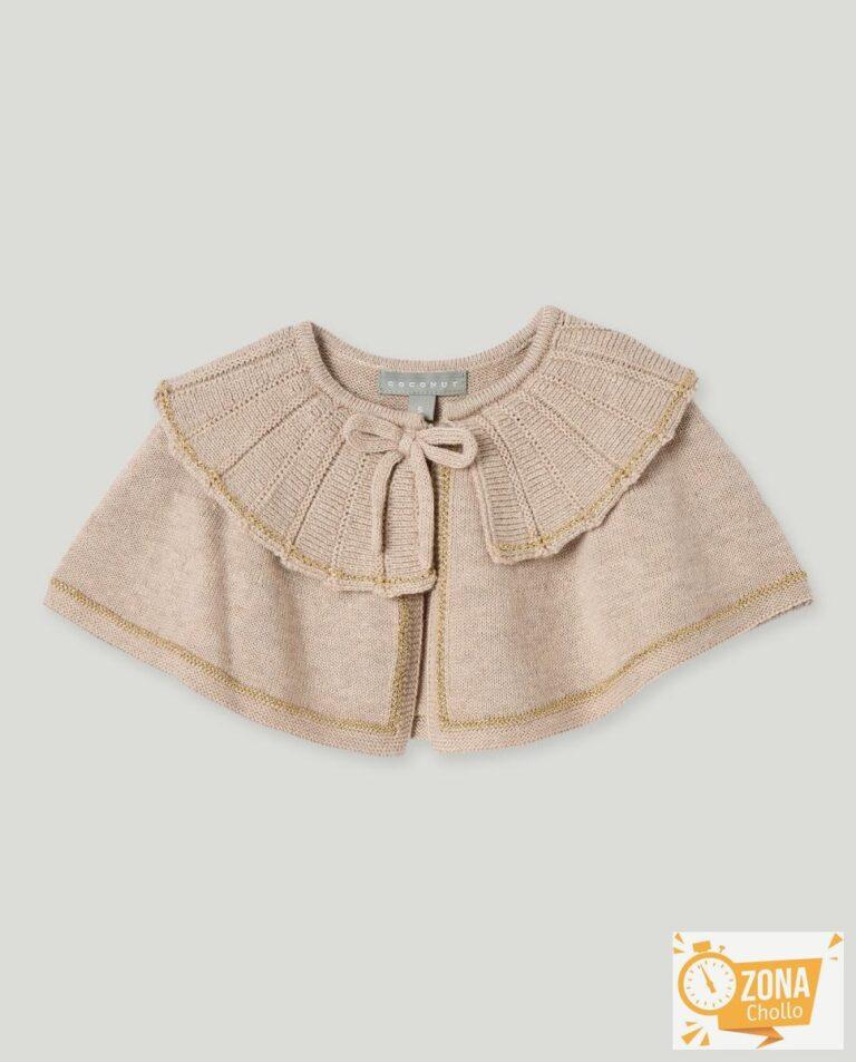 Capa con volante hondas y lazo con lurex de bebé niña — 8,00€ € -77%