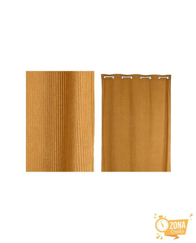 Cortina poliéster 140x260x260 pana gruesa mostaza — 12,00€ € -77%