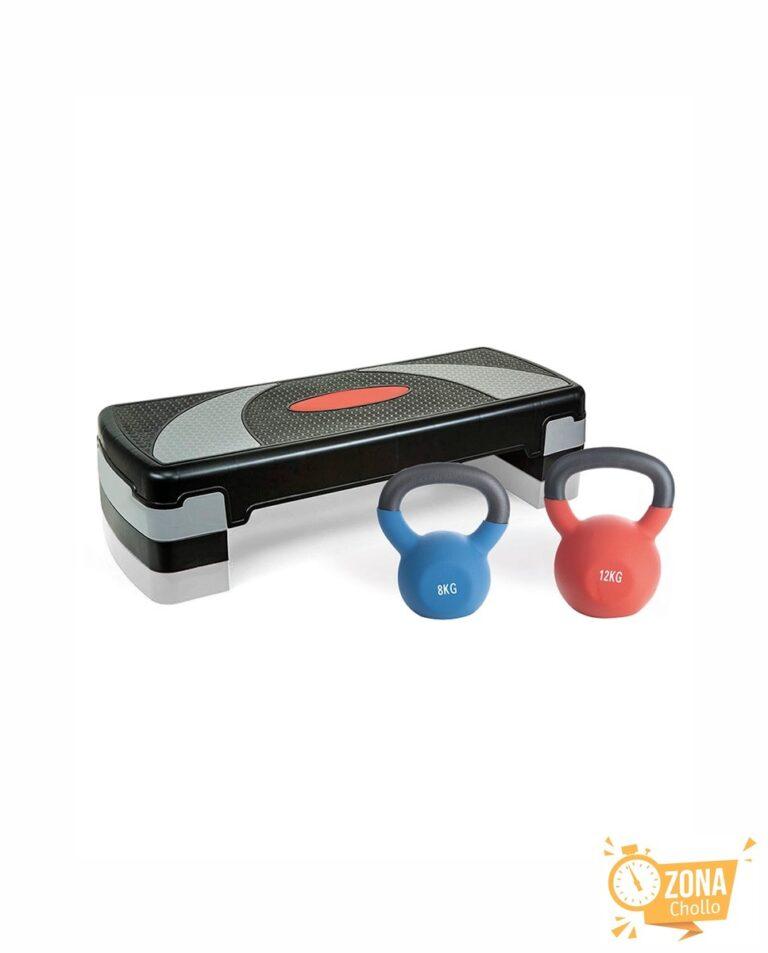 Pack step + pesas 8kg y 12 kg — 99,00€ € -80%