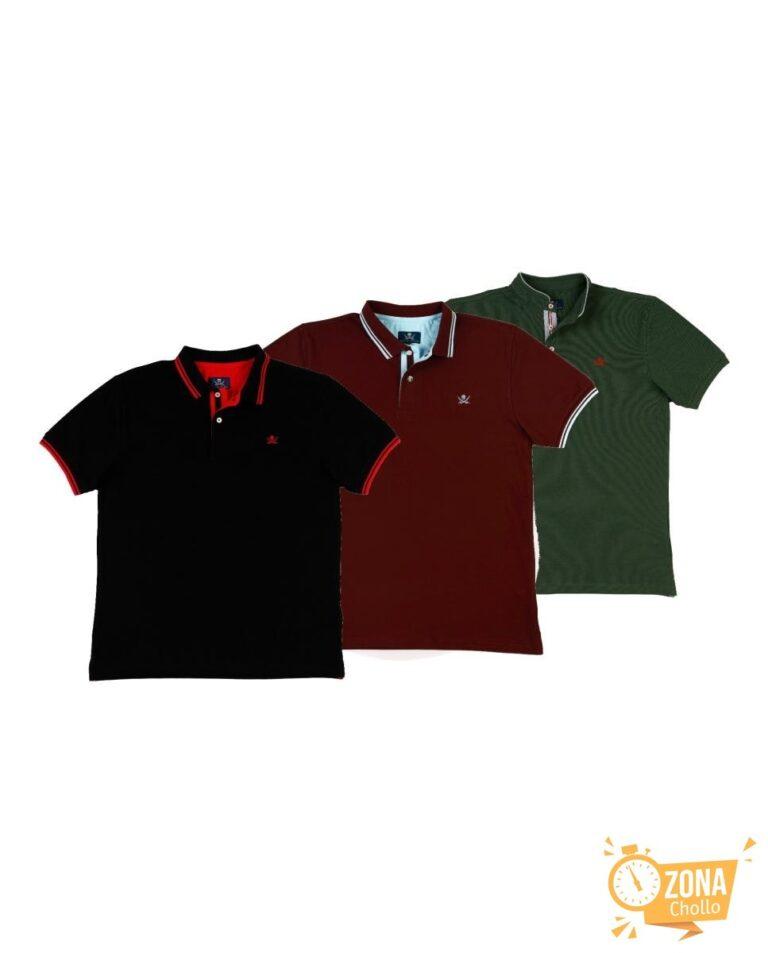 Packs 3 Polos manga corta de hombre — 49,95€ € -82%