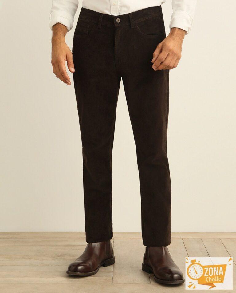 Pantalón de pana de hombre regular marrón — 11,00€ € -82%