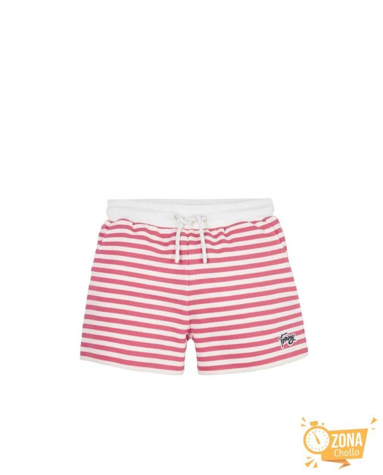 Pantalón corto de niña de punto estampado a rayas con cintura… — 13,00€ € -81%