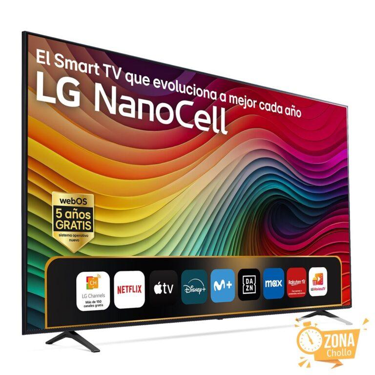 TV LED NanoCell 217cm (86″) LG 86NANO81T6A 4K con Smart TV WebOS24… — 499 € -61%