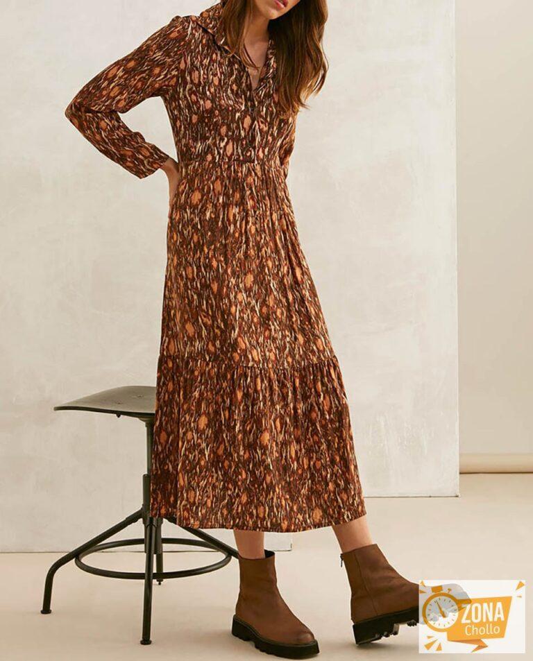 Vestido largo estampado fanny — 33,00€ € -80%