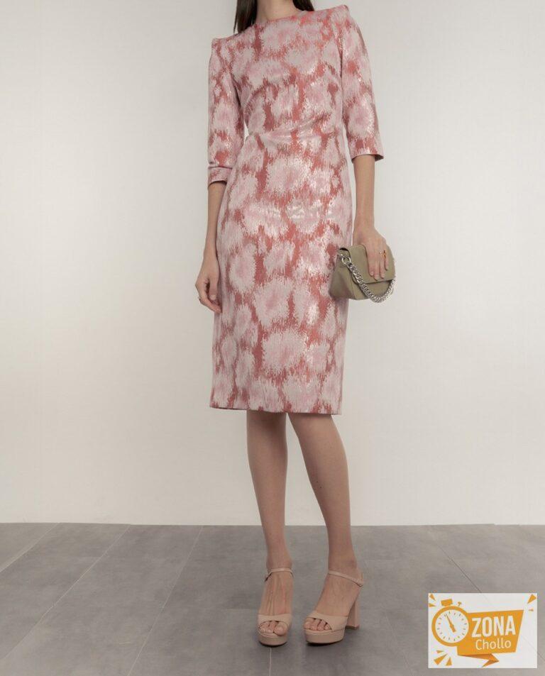 Vestido midi recto con manga pagoda — 59,00€ € -80%