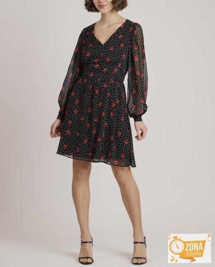 Vestido de mujer con cuello pico — 18,00€ € -80%