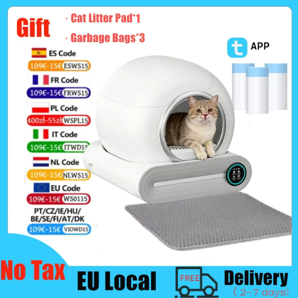 CAJA DE ARENA PARA GATOS AUTOLIMP. INTELIGENTE