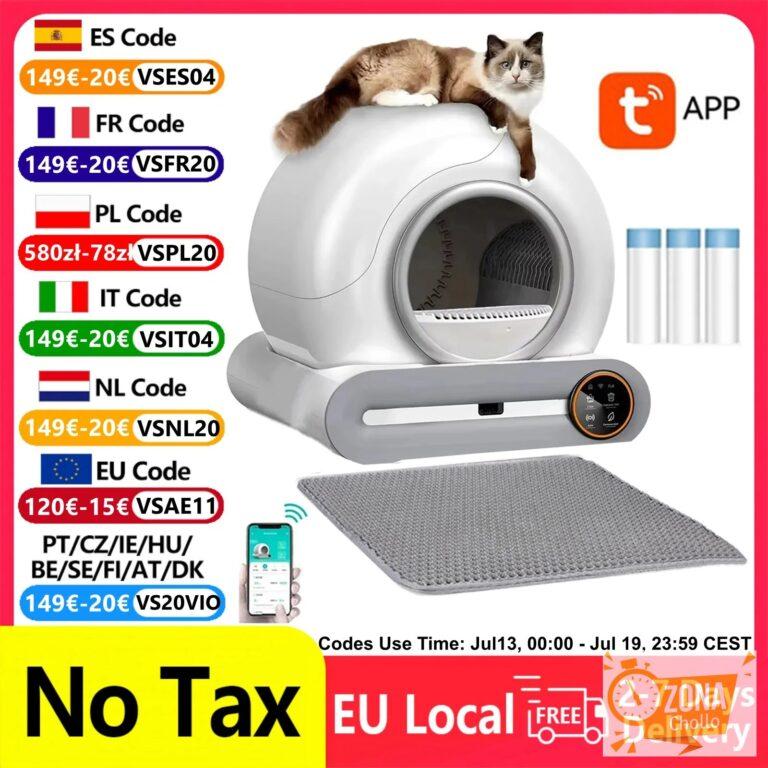 Caja de Arena Inteligente Autolimpiable para Gatos, 65L de Alta… — 147.28 EUR €