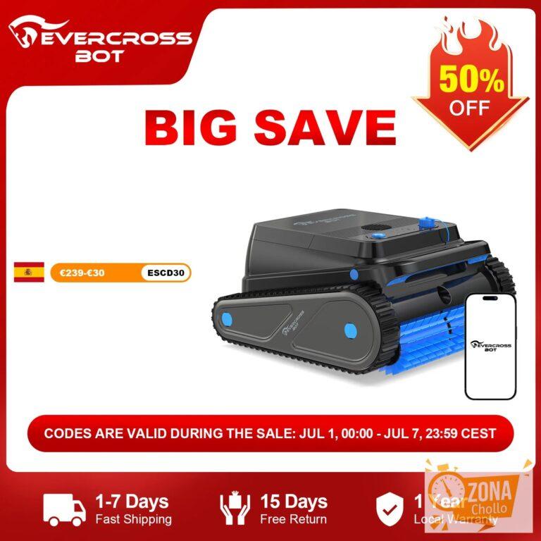 EVERCROSS BOT U8 Robot Piscina Limpiafondos y Paredes, 120 Min… — 260.96 EUR €