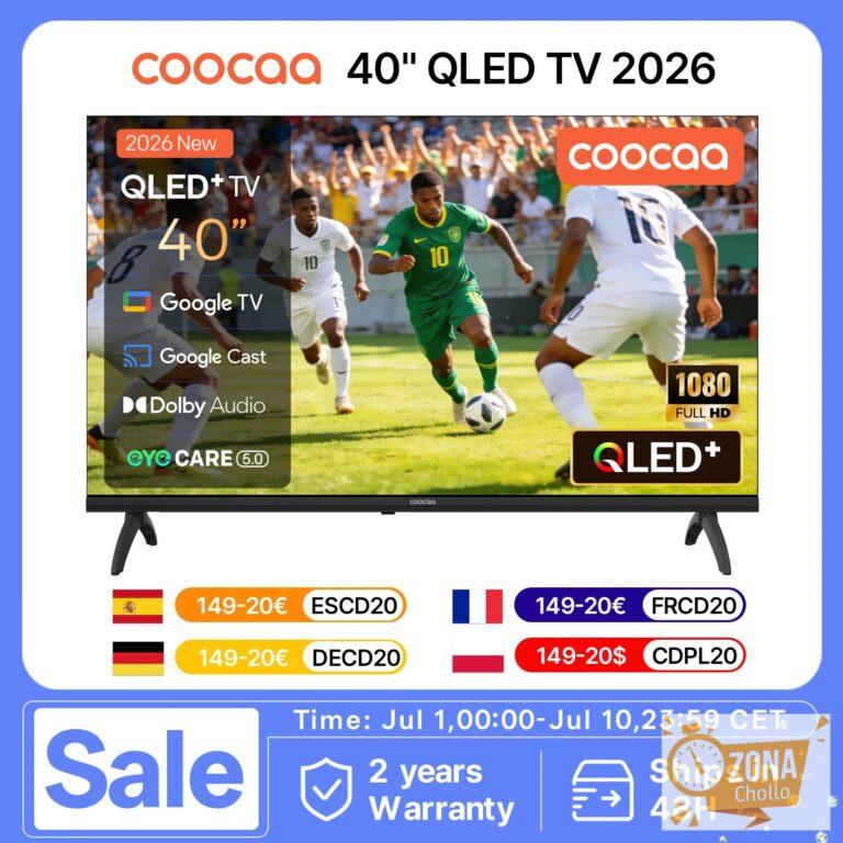 Coocaa TV QLED 40», TV Full HD (1080p), Google TV Smart TV (Nuevo… — 194,95 €