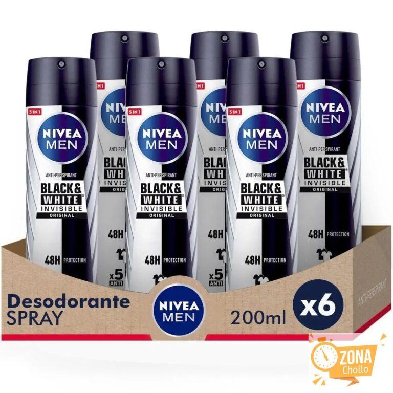 NIVEA MEN Pack ahorro – Black & White Invisible Original Spray… — 12,70 €