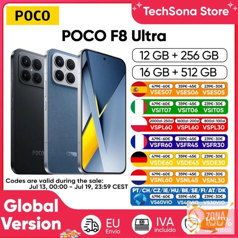 Teléfono Inteligente POCO F8 Ultra 5G Versión Global Snapdragon ® 8… — 574,58 €