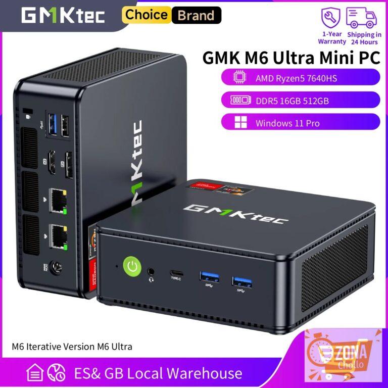 GMKtec M6 Ultra Mini PC AMD Ryzen5 7640HS computadora de escritorio… — 448,93 €