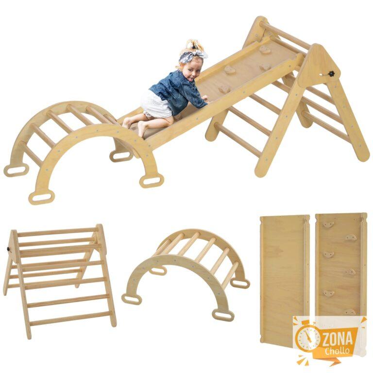 AIYAPLAY 5 en 1 Triángulo de Escalada de Madera Plegable con Rampa… — 88.20 EUR €