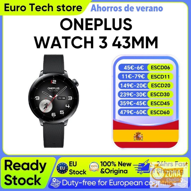 Reloj Inteligente OnePlus Watch 3 de 43 mm, Versión Global, Sistema… — 128,95 €