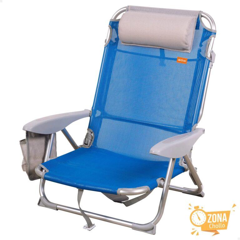 Aktive – Silla de playa plegable multiposición, aluminio y… — 35,47 €