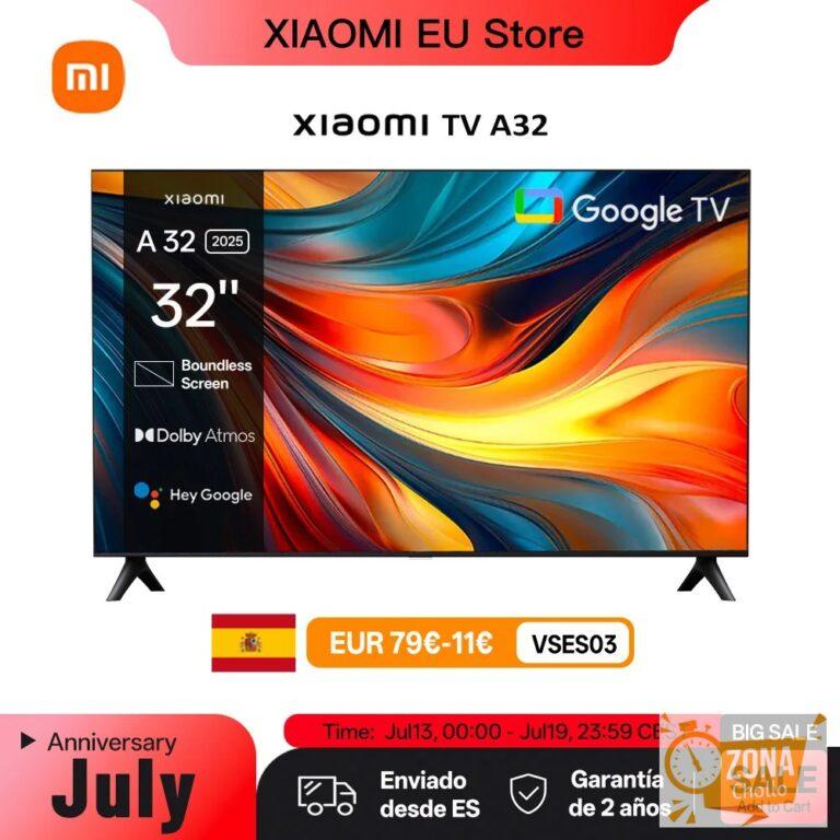 Xiaomi TV A 32, Tamaño compacto con pantalla colorida, sonido… — 119,01 €