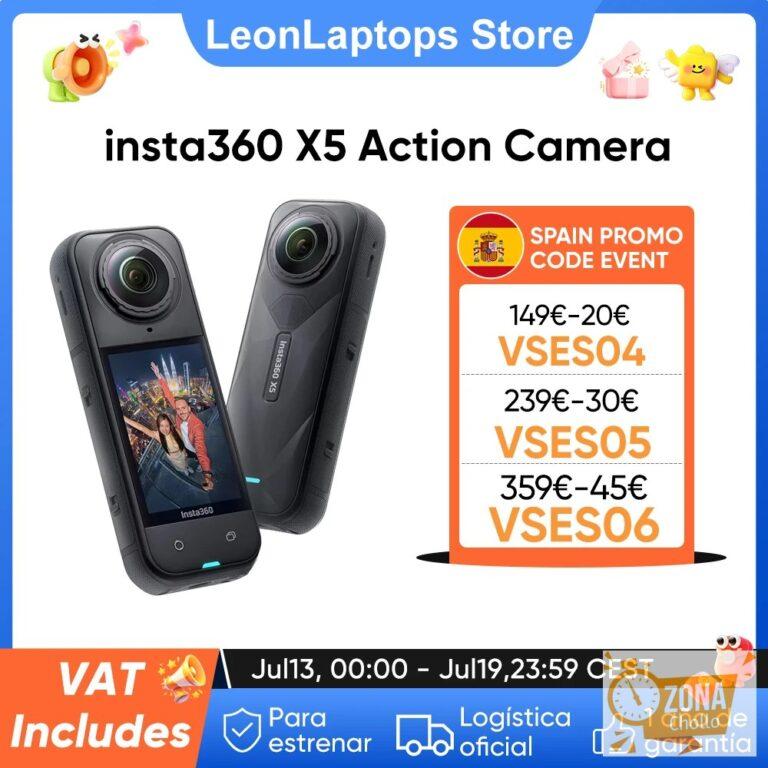 Cámara de acción insta360 X5 8K resistente al agua 49 pies 360 con… — 474.94 EUR €