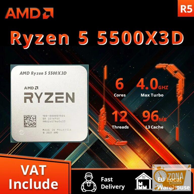 CPU AMD Ryzen 5 5500X3D AM4 3D V-Cache, 6C/12T, 4.0GHz, 96MB L3… — 177,70 €