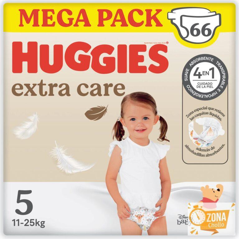 Huggies Extra Care Pañales Bebé MEGA Pack, Tallas 1,2,3,4,5 — 32.78 EUR €