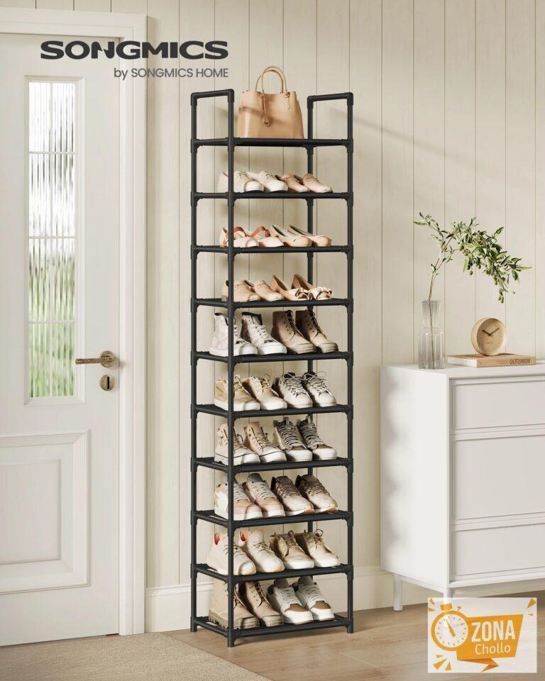 SONGMICS Zapatero, Organizador Zapatos,10 Baldas, Zapatero Abierto… — 12,34 €