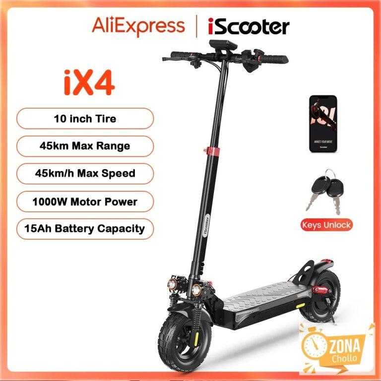 Patinete eléctrico iScooter iX4 de 1000W y 15Ah, potente patinete… — 337.95 EUR €