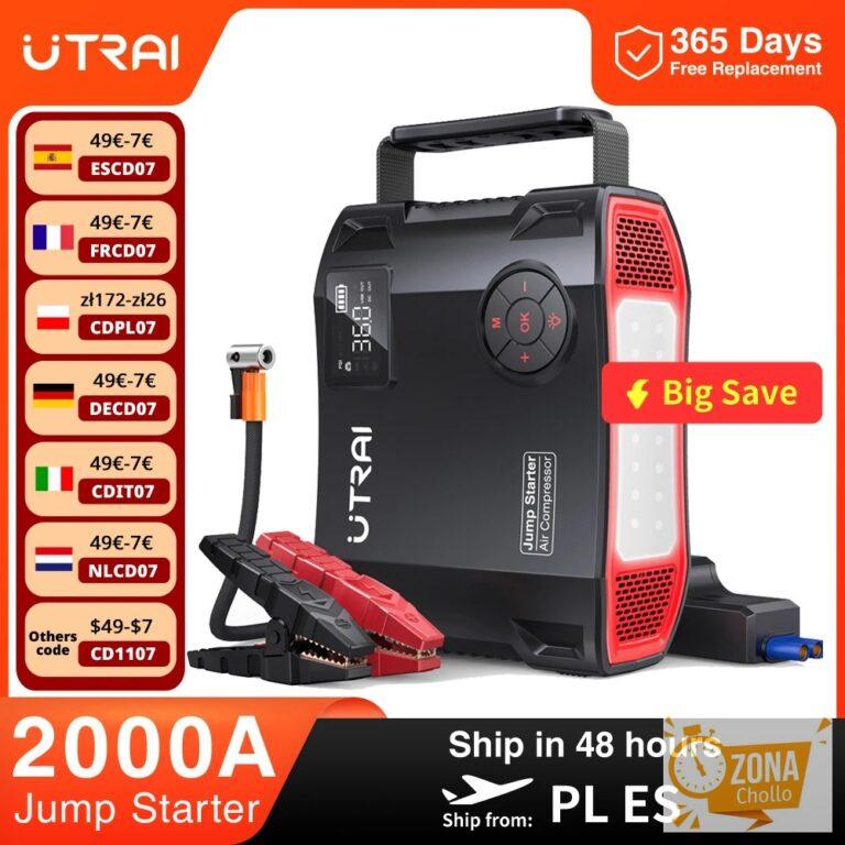 UTRAI 4 en 1 2000A arrancador de batería banco de energía 16000mAh… — 60,20 €
