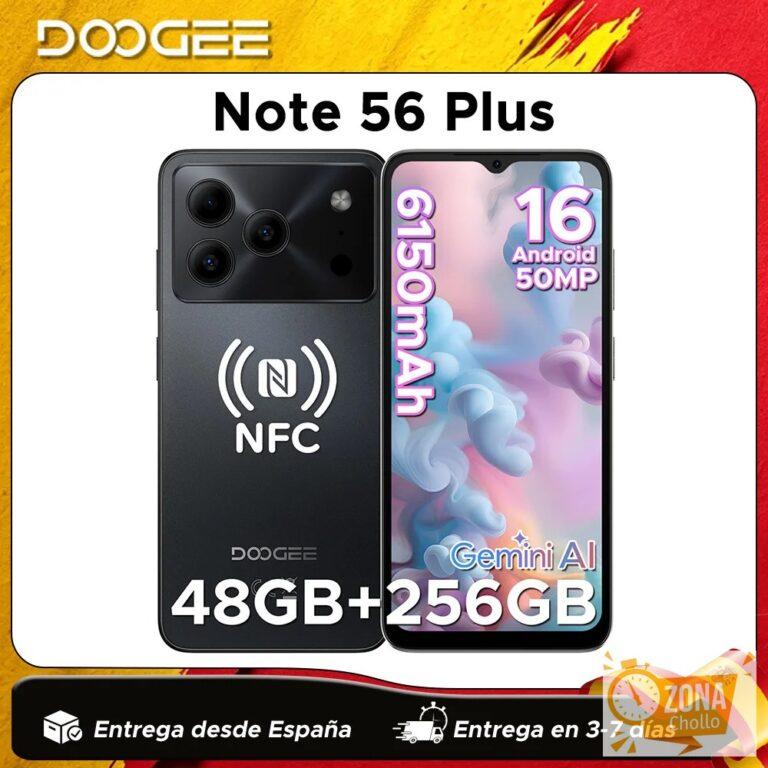 Teléfono Inteligente DOOGEE Note56 Plus, Android 16, 48GB+256GB… — 105,36 €
