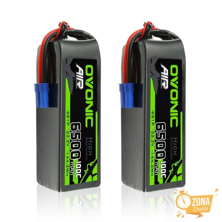 Batería Lipo OVONIC de 6500mAh 100C 22.2V 6S con Conector EC5 para… — 93,99 €
