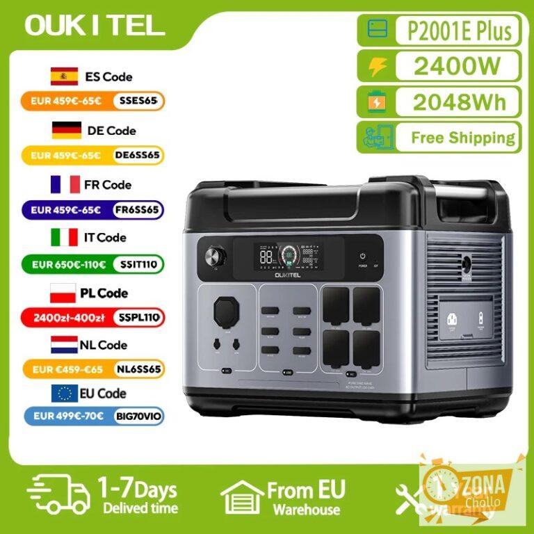 OUKITEL P2001E PLUS Estación de energía portátil 2400W Generador… — 636,99 €