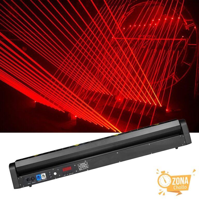 Luz láser de cabeza móvil de 8 ojos, haz de luz de escenario, DMX… — 4,79 €