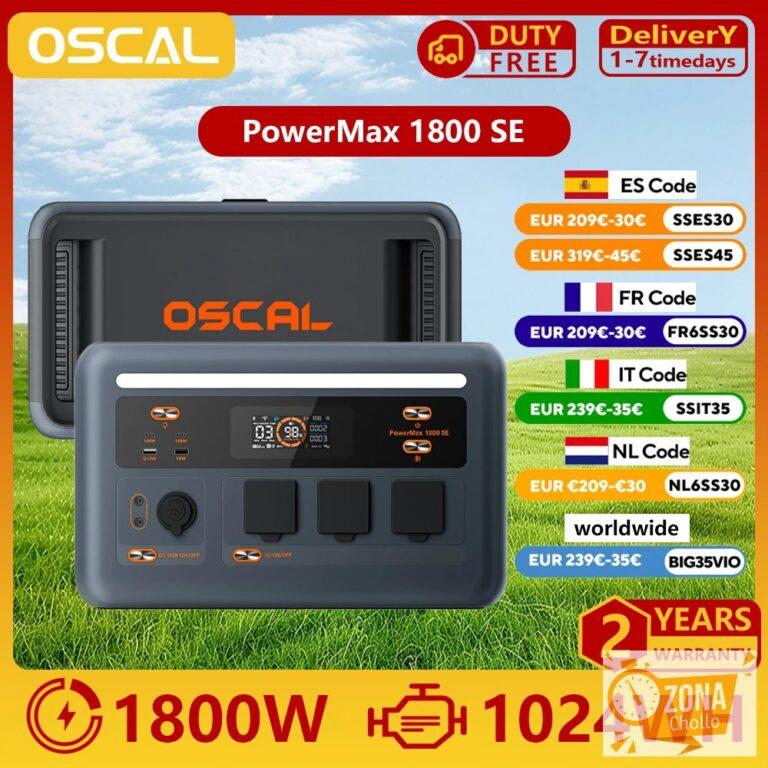 Estación de energía portátil OSCAL PowerMax1800SE, batería LiFePO₄… — 358,34 €