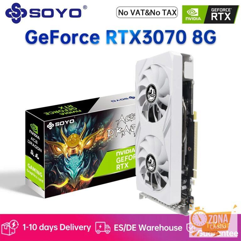 Tarjeta gráfica SOYO NVIDIA GeForce RTX3070 8G, memoria GDDR6… — 338.06 EUR €