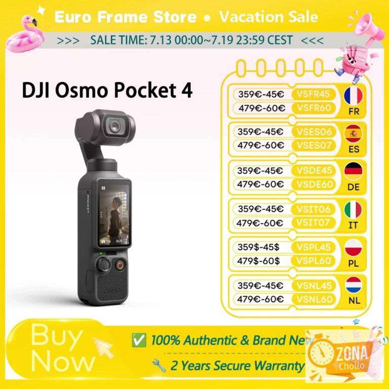 Local+ DJI Osmo Pocket 4 Cámara Gimbal de Bolsillo con CMOS de 1″… — 588.96 EUR €