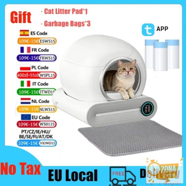 Caja de arena para gatos autolimpiante inteligente, 65L, Extra… — 141,90 €
