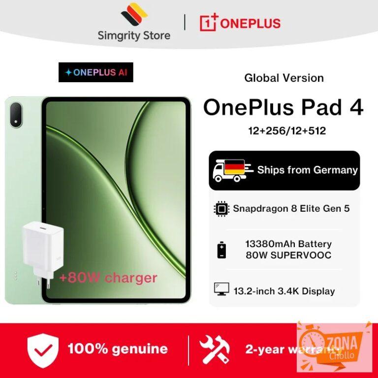 Tablet OnePlus Pad 4 mini pc versión global, Snapdragon 8 Elite Gen… — 568.99 EUR €