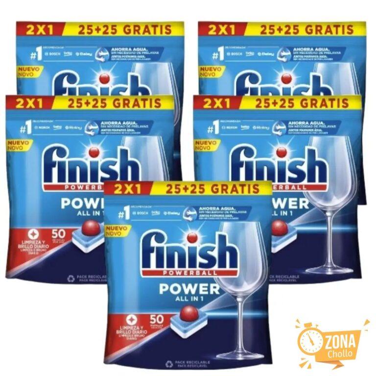 Finish Power All in 1 – Pack de 5 Paquetes De 25+25 (250) Pastillas… — 23,00 €