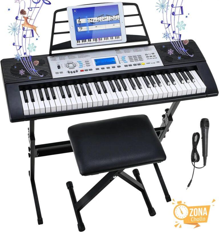 Piano con teclado de 61 teclas, juego de teclado de piano digital… — 107.99 EUR €