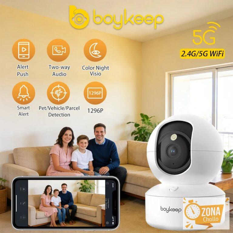 Cámara de Seguridad Inteligente WiFi BoyKeep 2K, Doble Banda… — 15,02 €