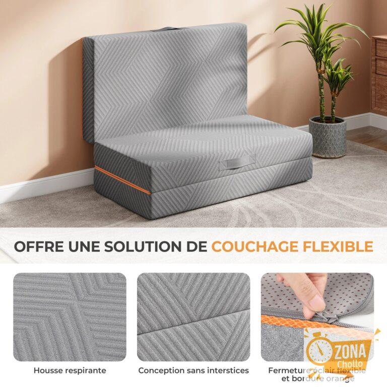 Vesgantti Colchón triple portátil de espuma viscoelástica de gel de… — 90,39 €