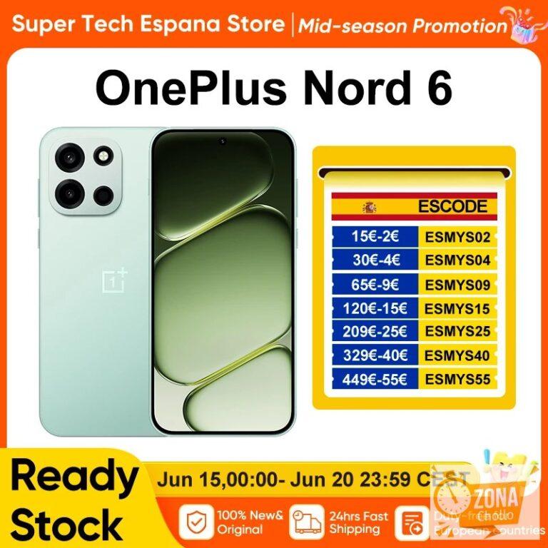 2026 New OnePlus Nord 6 Global Version 5G 7500mAh 80W SUPERVOOC… — 419.00 EUR €