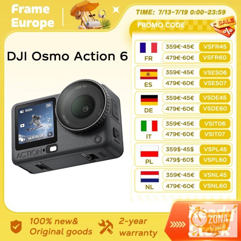 DJI Osmo Action 6 Essential Combo, Cámara de Acción con Sensor… — 369,46 €
