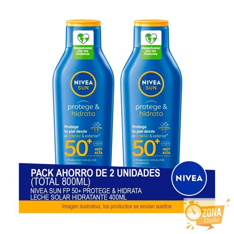 NIVEA SUN FP 50+ Protege & Hidrata Leche Solar Hidratante 400ml -… — 23,76 €